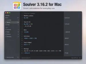 Soulver 3.16.2 for Mac